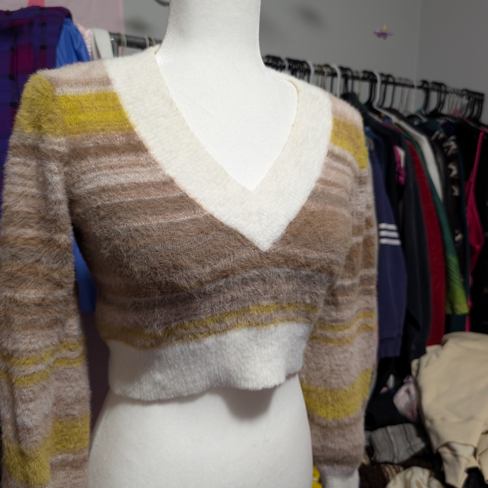*Sold*Sunday Best Multicolor V-Neck Sweater - Picture 1 of 4